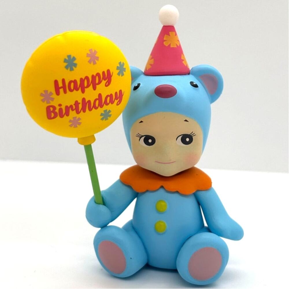 New Kewpie/Angel Mini Figures, Blue Birthday Bear w/Ballon, Open Blind Box